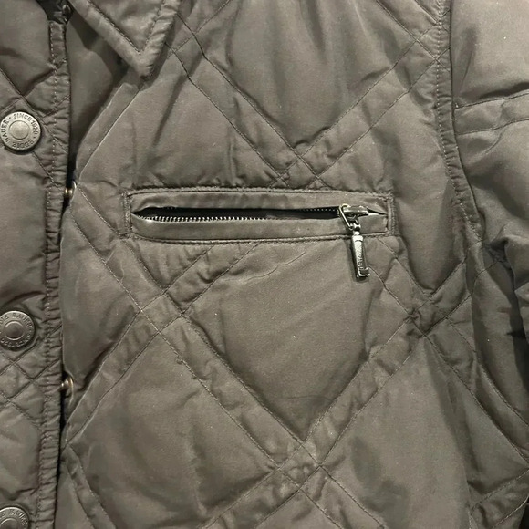 Eddie Bauer Black Goose Down‎ Quilted Jacket Coat women’s size Small - Picture 3 of 8